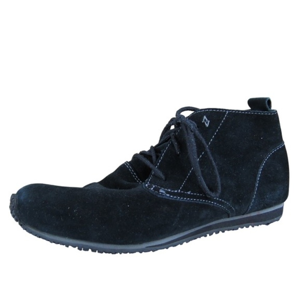 Eddie Bauer Black Suede Leather Ankle Boots Comfort Casual Shoes Size Women 8.5